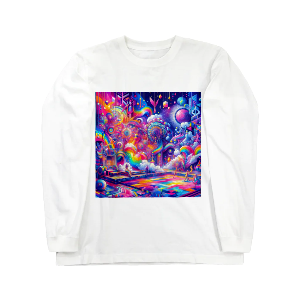 トトベス(T∴B∴M∴)🕊️の神聖リリスちゃん神殿 🌈💞29.サイケデリック宇宙バスターミナル Long Sleeve T-Shirt