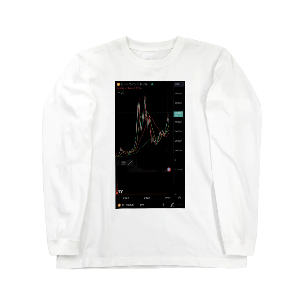 とらまるSHOPのBTC/USD Long Sleeve T-Shirt