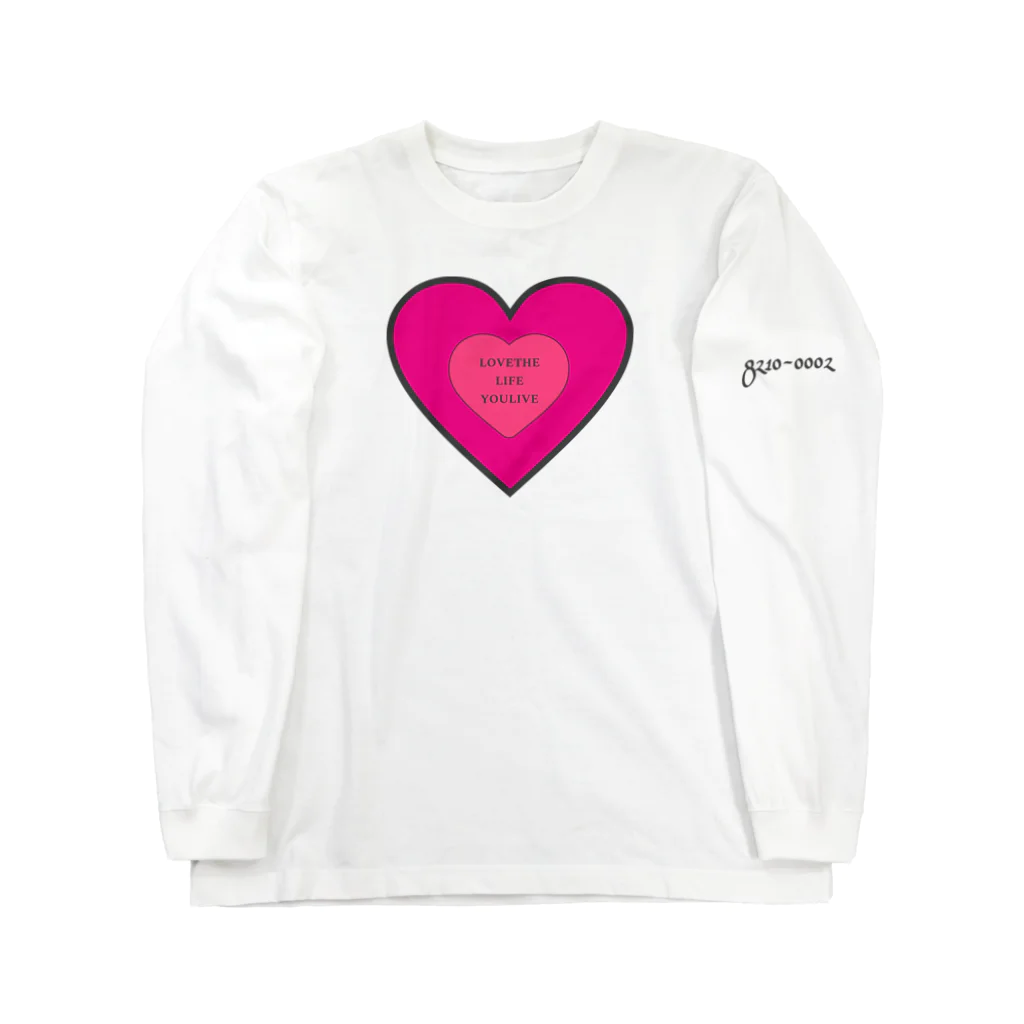 ここらいふのLOVETHELIFEYOULIVE -pink- ロングスリーブTシャツ