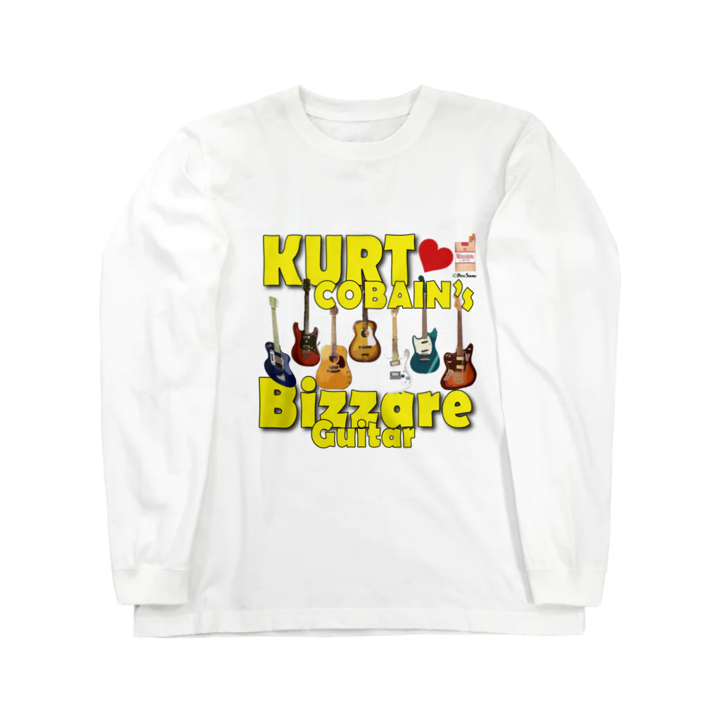 PHSG SOUND 音楽とアートのBIZZARE GUITAR ビザールギター KURT COBAIN カートコバーンⅡ ロングスリーブTシャツ