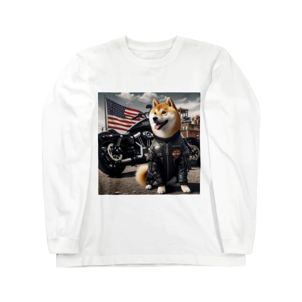 ANTARESのアメリカンライダー柴犬 Long Sleeve T-Shirt