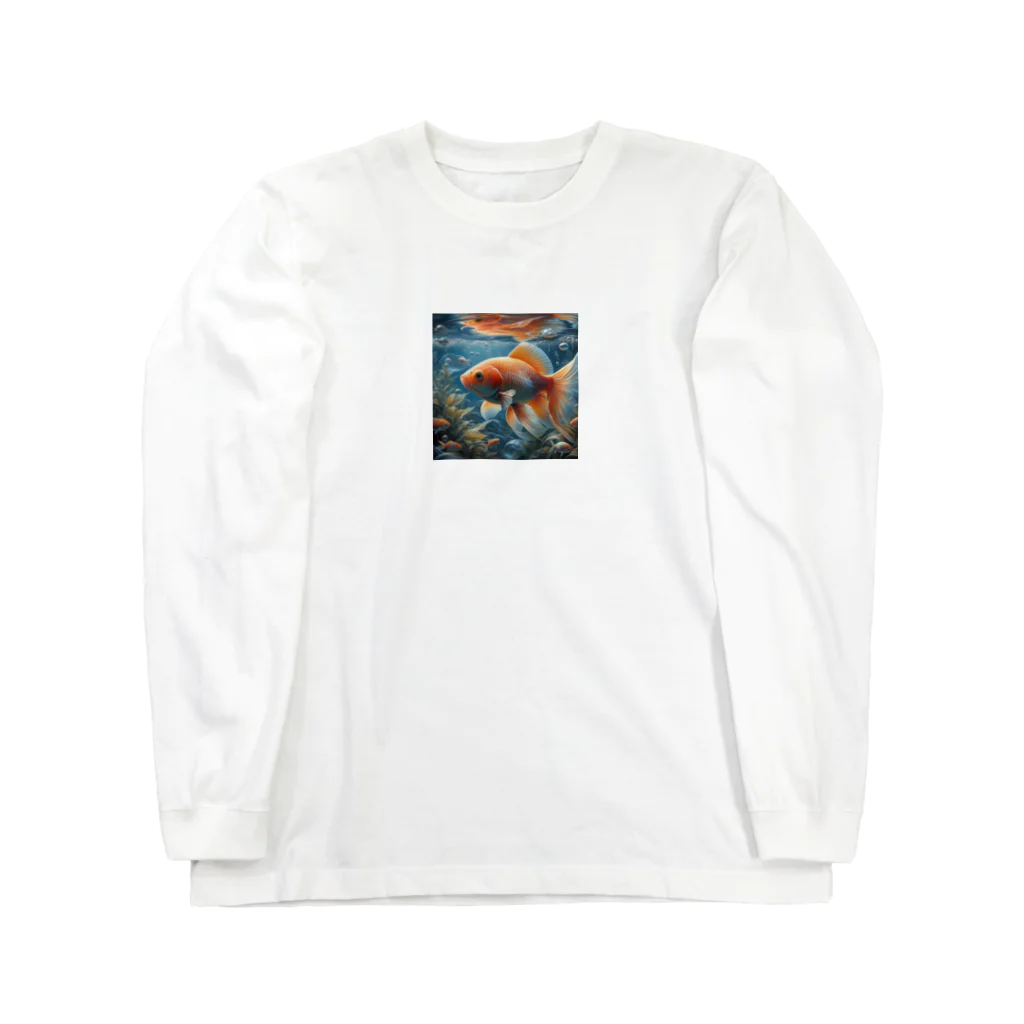 アートフル・メッセンジャーの金運招福金魚様 Long Sleeve T-Shirt