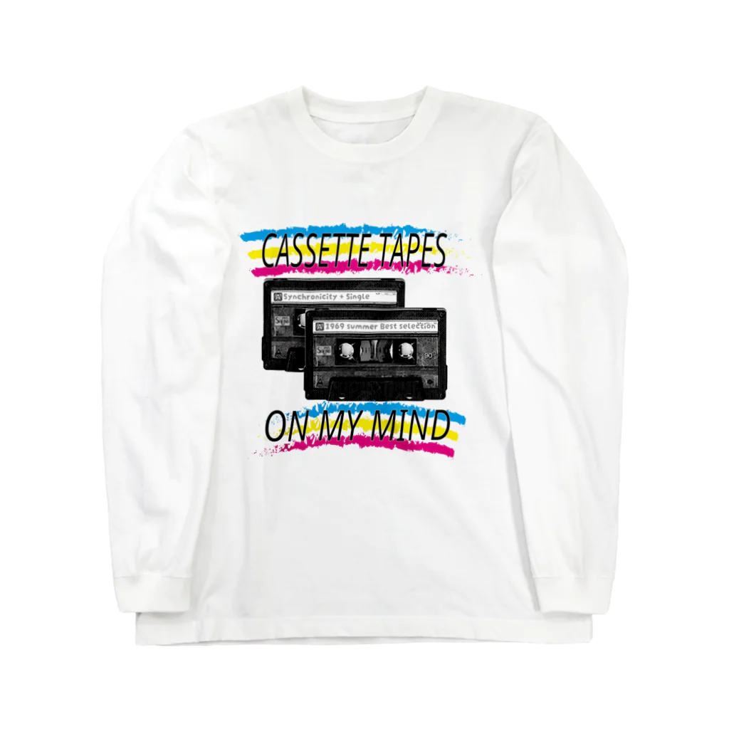 PHSG SOUND 音楽とアートのカセットテープ オンマイマインド CASSETTE TAPES ON MY MIND Ⅳ ロングスリーブTシャツ
