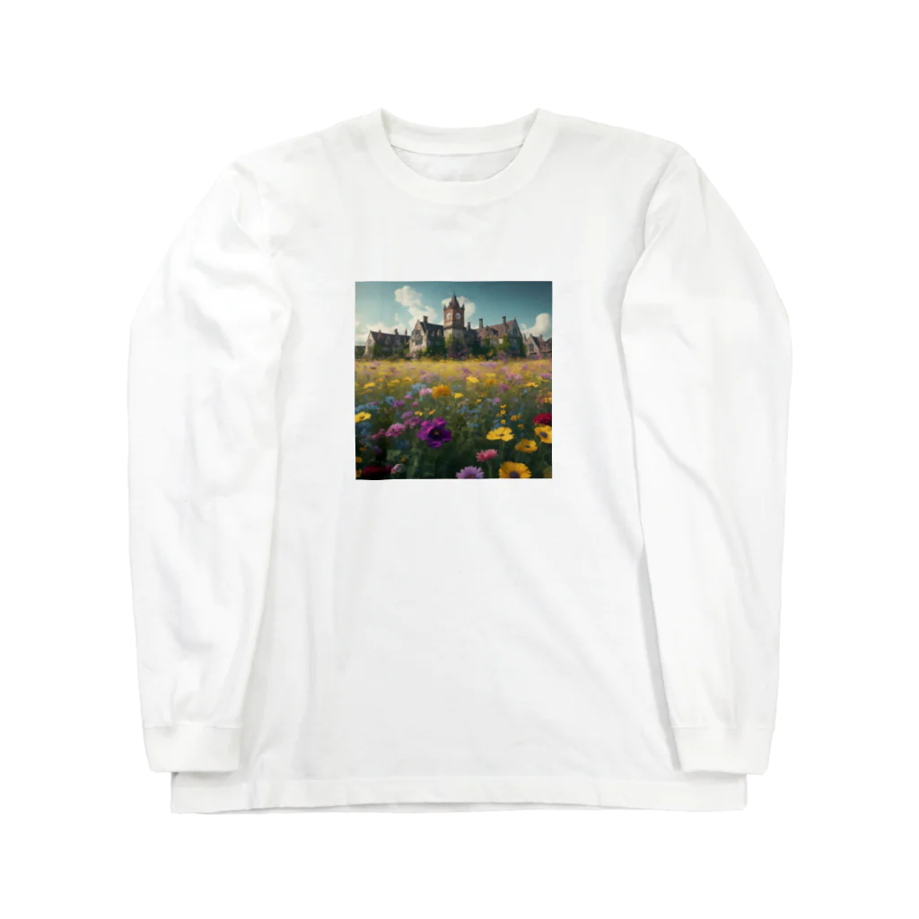 ハピネスの廃墟と花 Long Sleeve T-Shirt