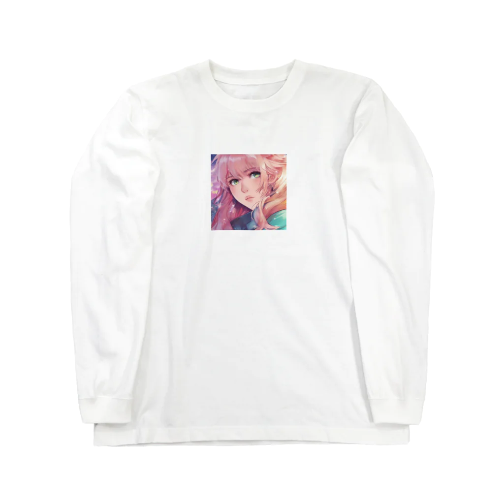 Kyon_IllustItemShopのアーティストのアンニュイ美人 Long Sleeve T-Shirt