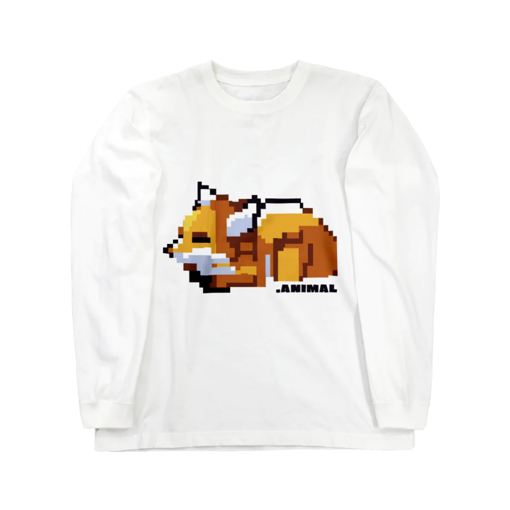 .ANIMALのドットキツネ　 おひるね ver  ロングスリーブTシャツ