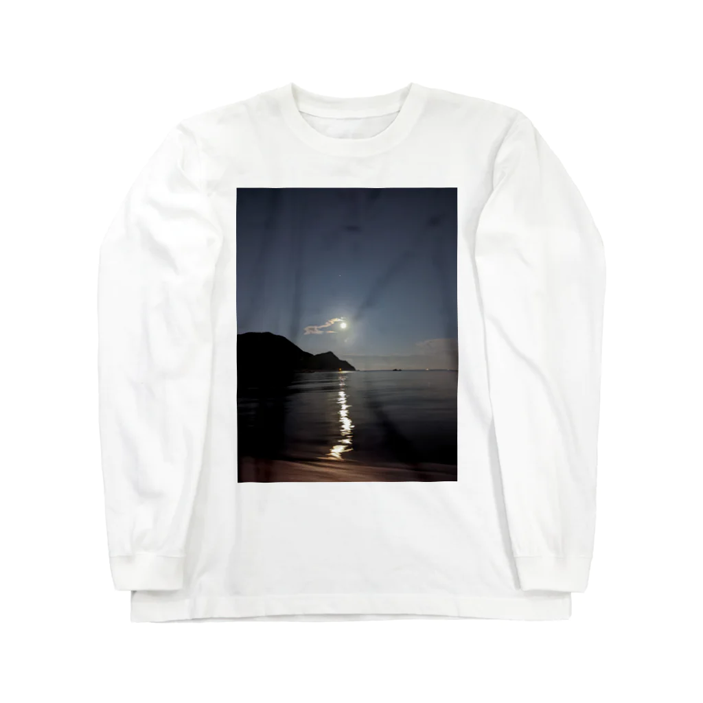 ego-designの月夜と海 Long Sleeve T-Shirt