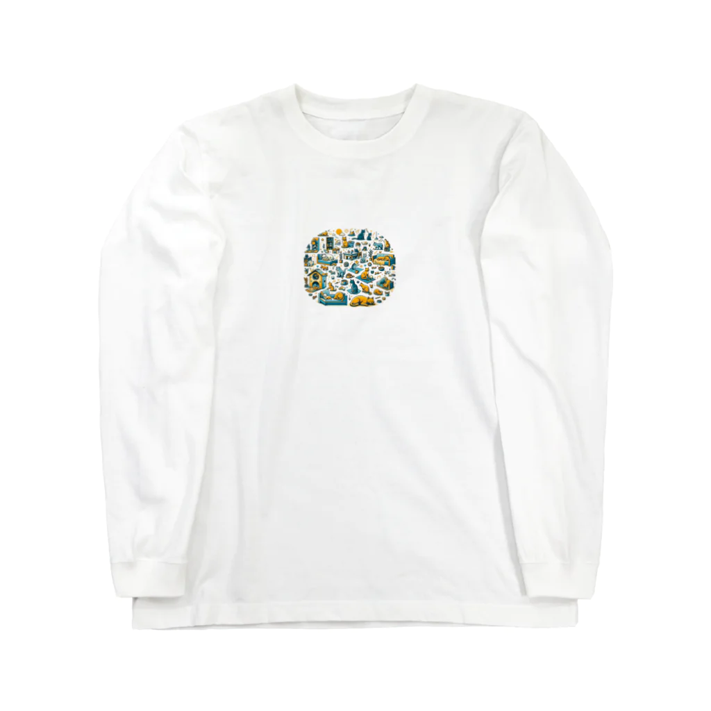 Cat's Canvasのウォーリー猫 Long Sleeve T-Shirt