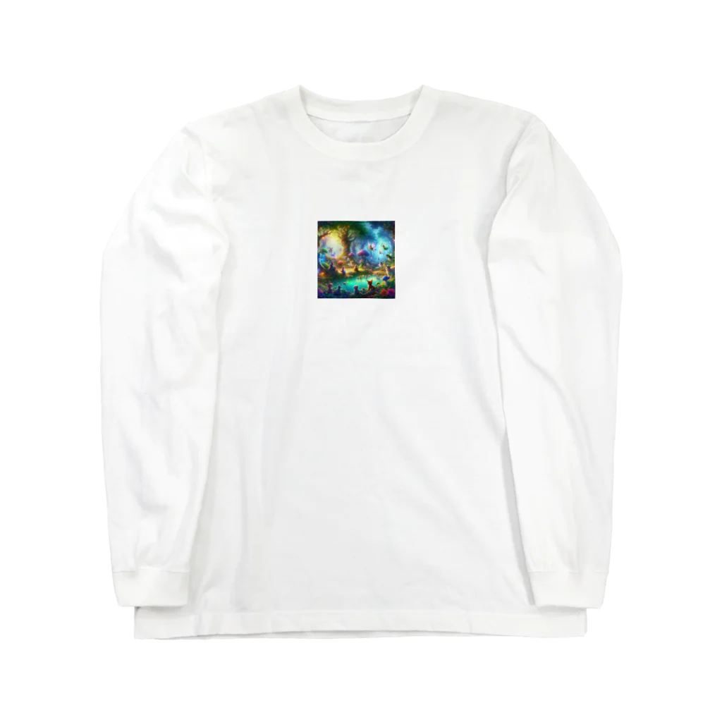 たろすけの神秘的な森の生き物たち Long Sleeve T-Shirt