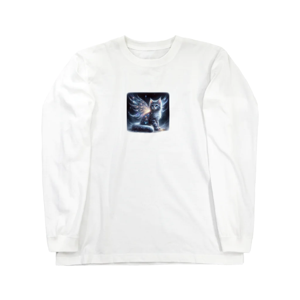 katohkouchiの星空の舞、夜を守る猫 Long Sleeve T-Shirt