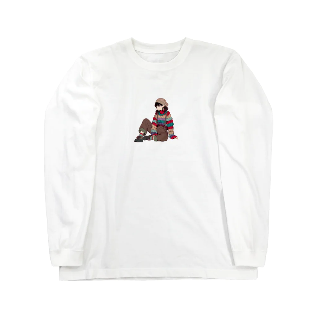 シェェェンロンのニット系女子 Long Sleeve T-Shirt