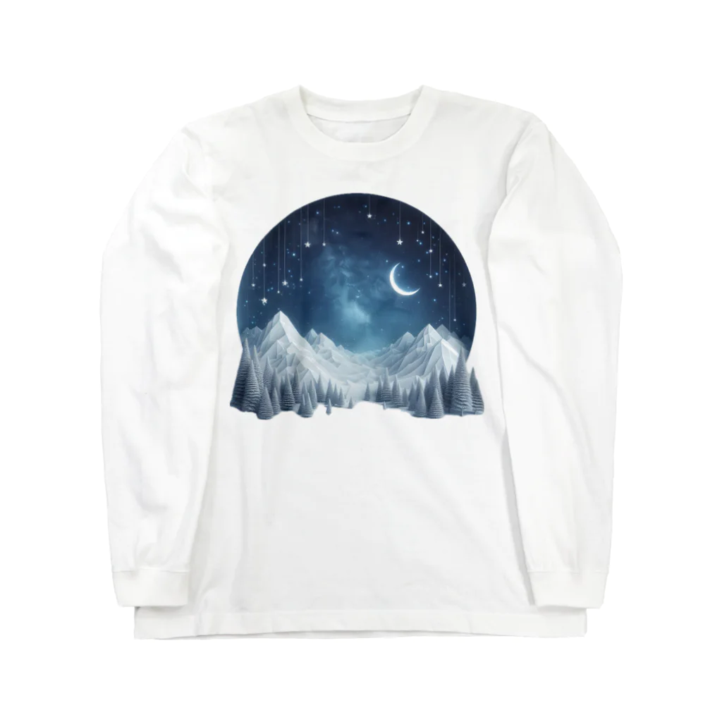 JUPITERの幻想的な冬の夜 ロングスリーブTシャツ