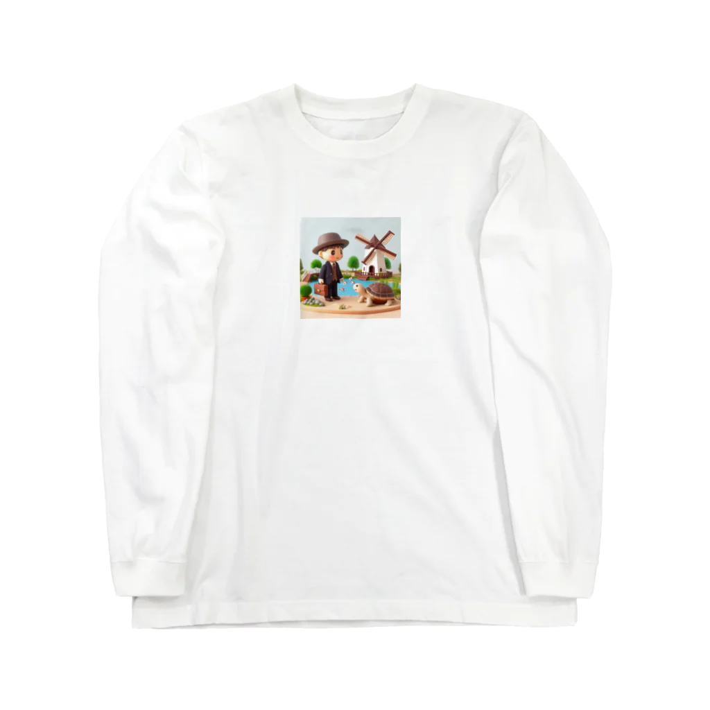 kumama07のリクガメ君と僕 ロングスリーブTシャツ