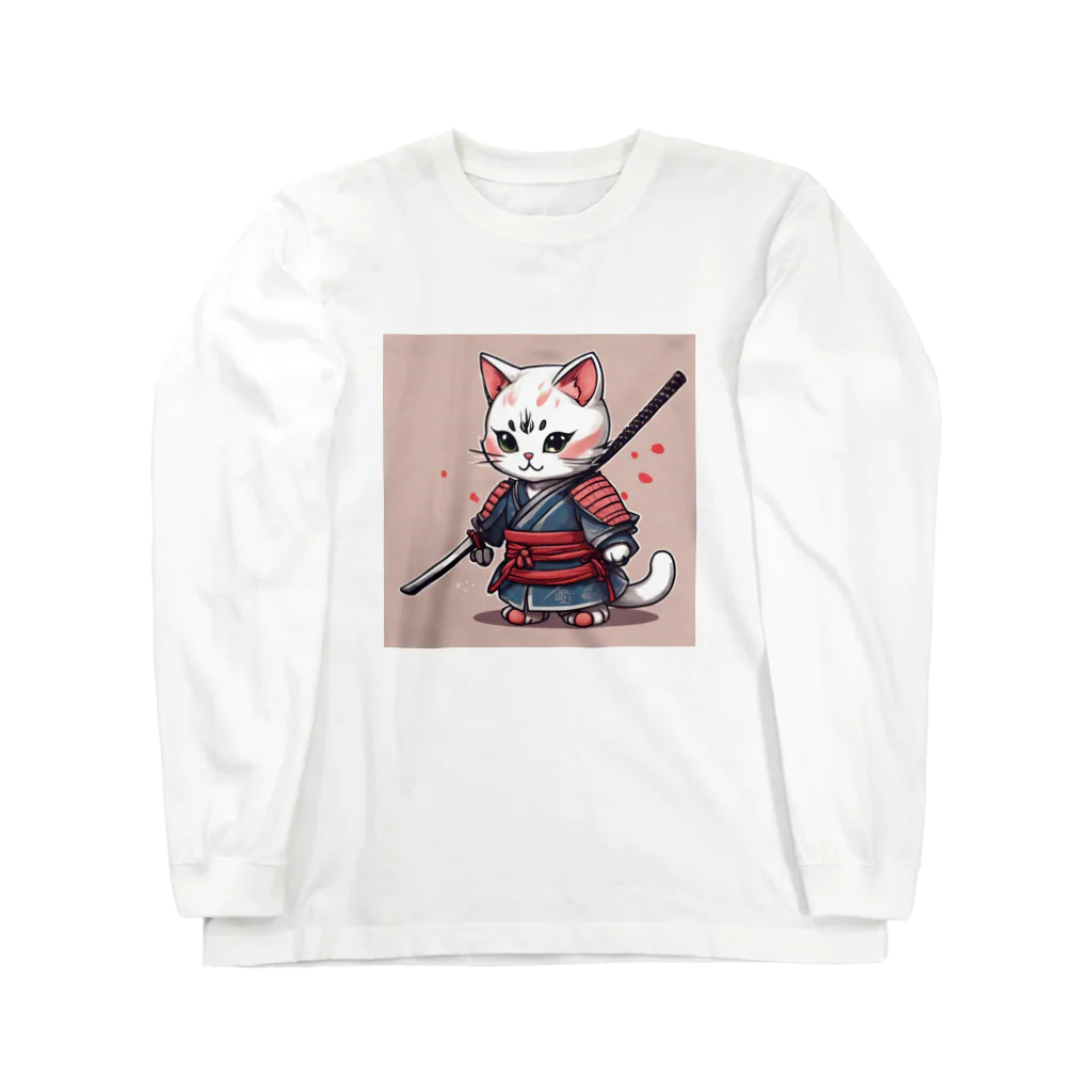 nekoグッズショップの忍者ねこカラー Long Sleeve T-Shirt