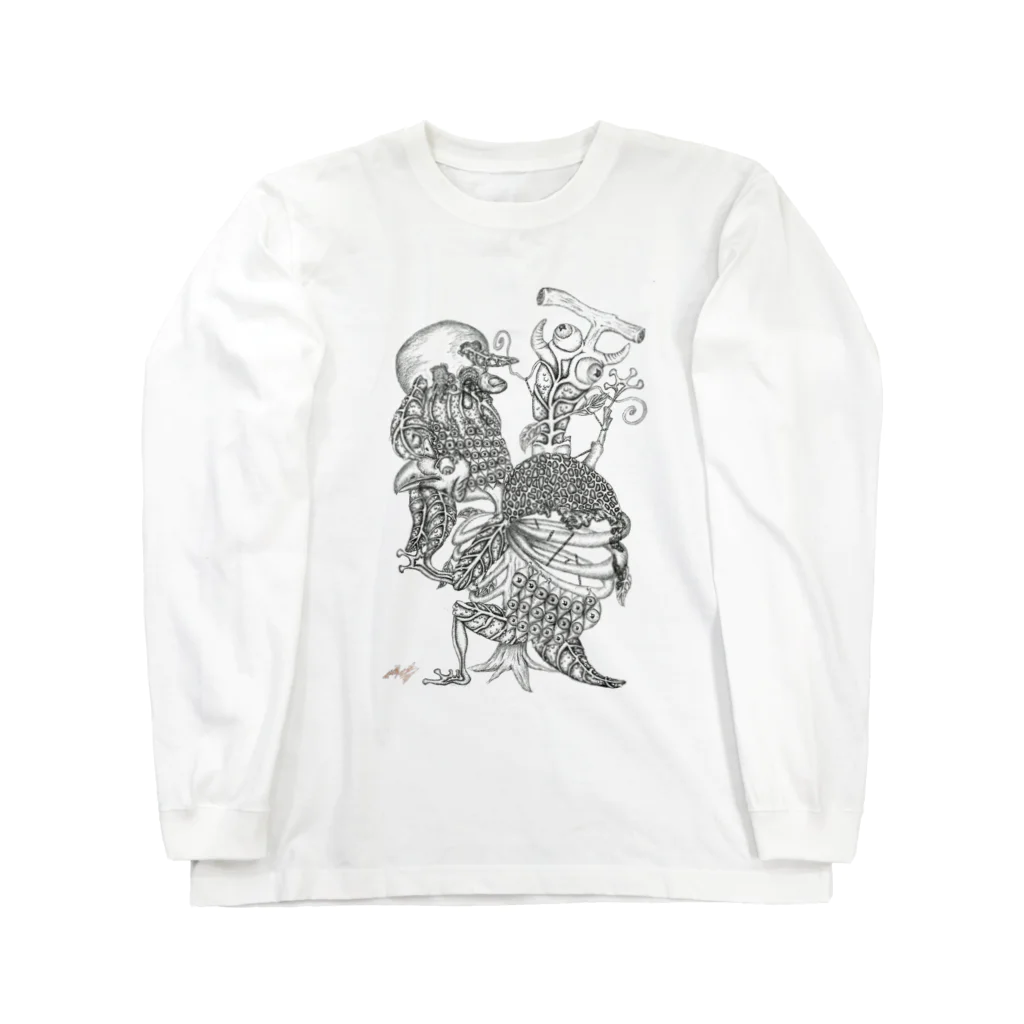 妖怪 水姫城-Yokai.Mizukijyo-ฅ^ơωơ^ฅ♡の『根古水ヒメの妖カイ画』10.カッパ Long Sleeve T-Shirt