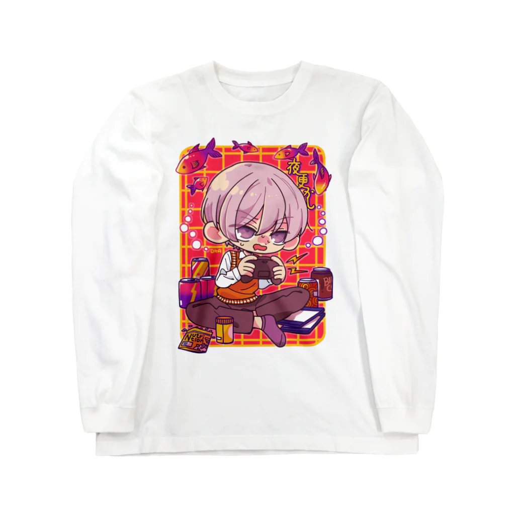 DKAの-LAIRAILA- 夜更かし ロングスリーブTシャツ