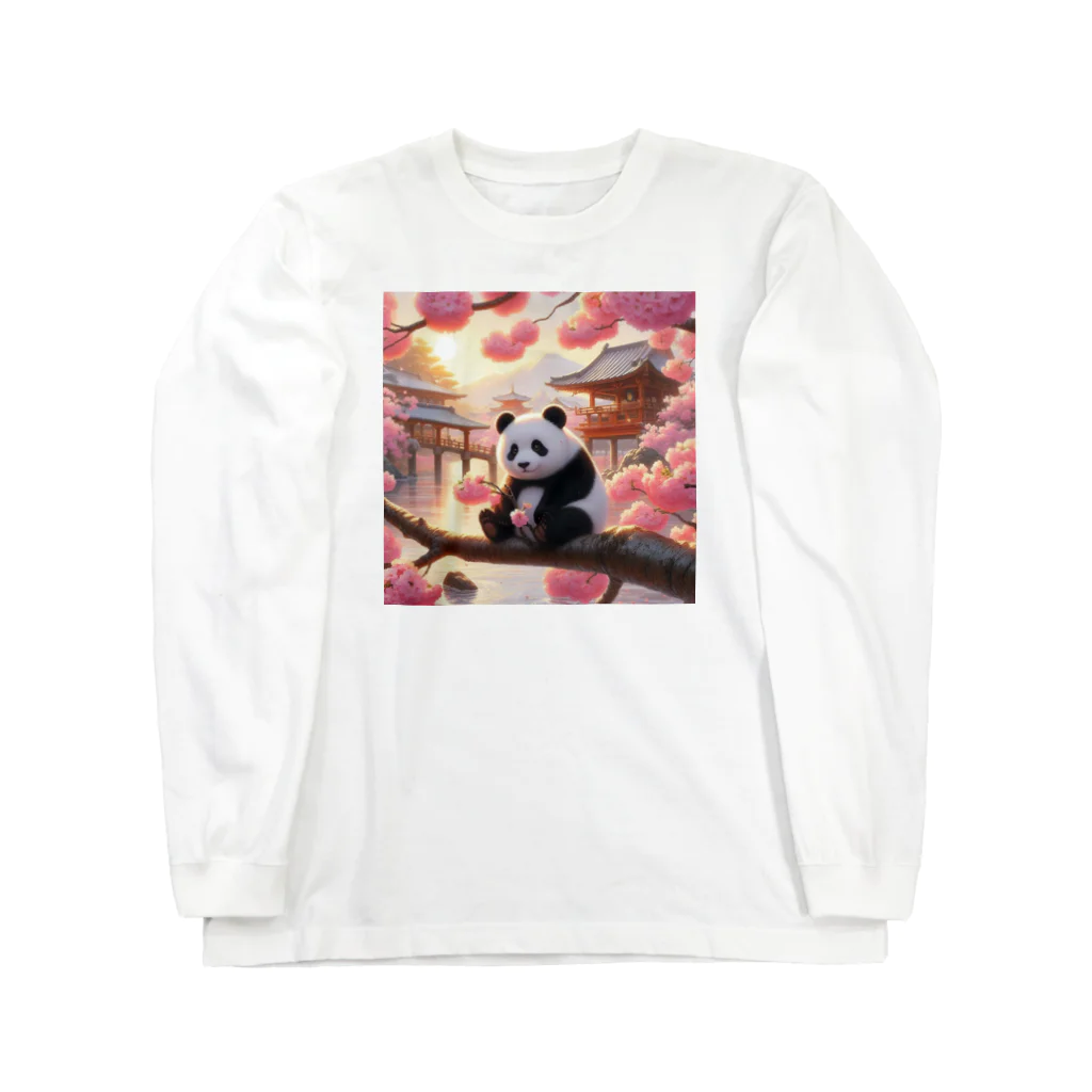 pandaloveの桜とぱんだ３ Long Sleeve T-Shirt