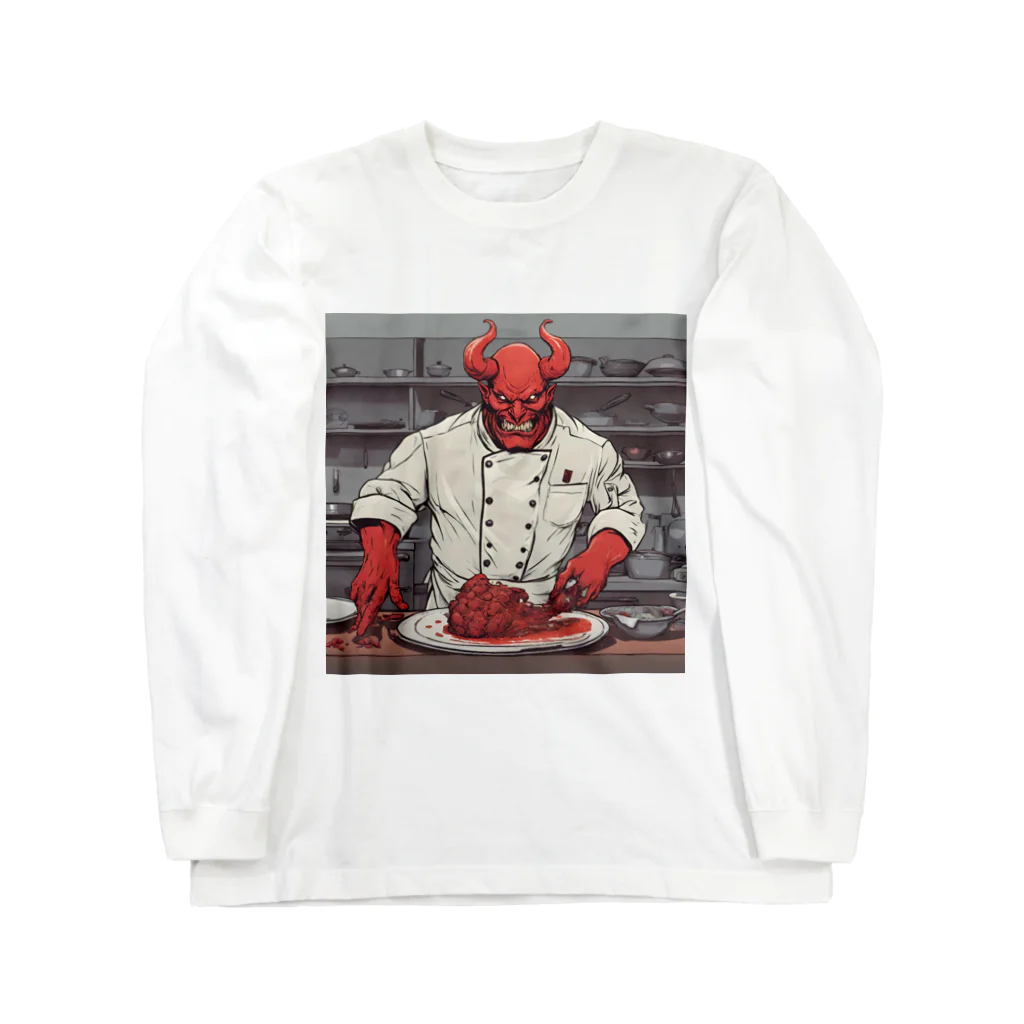 d-design-labのdevil's cookingグッズ Long Sleeve T-Shirt