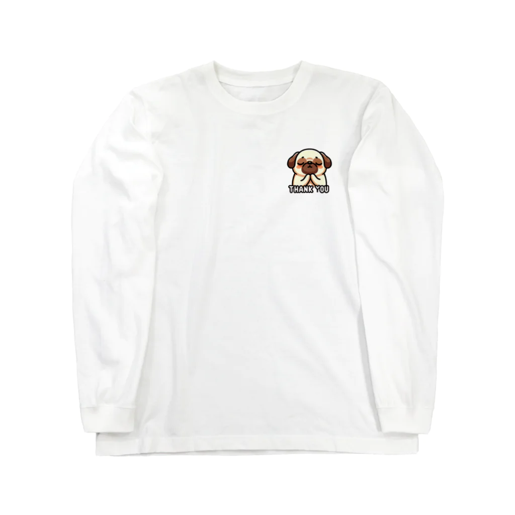 ぷるぱらの【ぱぐのすけ】シリーズ （Thanks バージョン） Long Sleeve T-Shirt