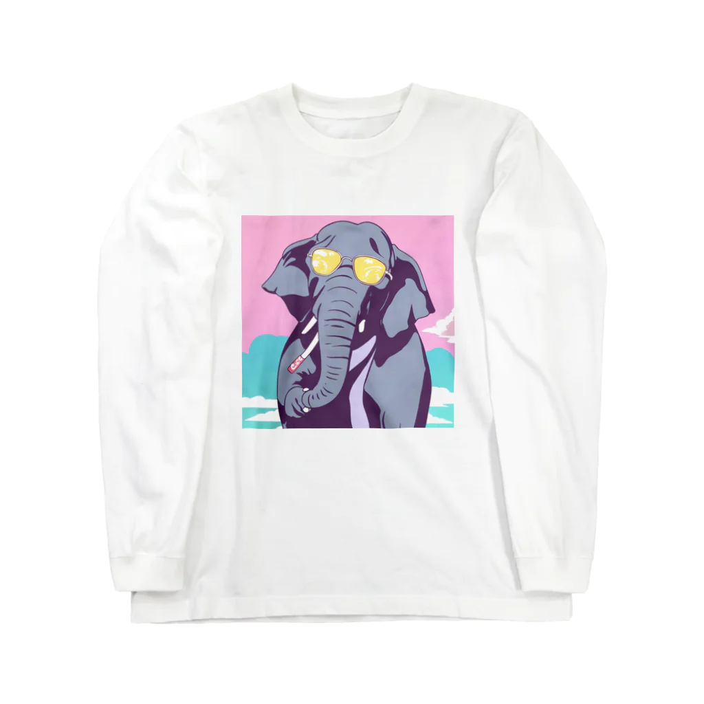 hachicoooのちょい悪ゾウ Long Sleeve T-Shirt