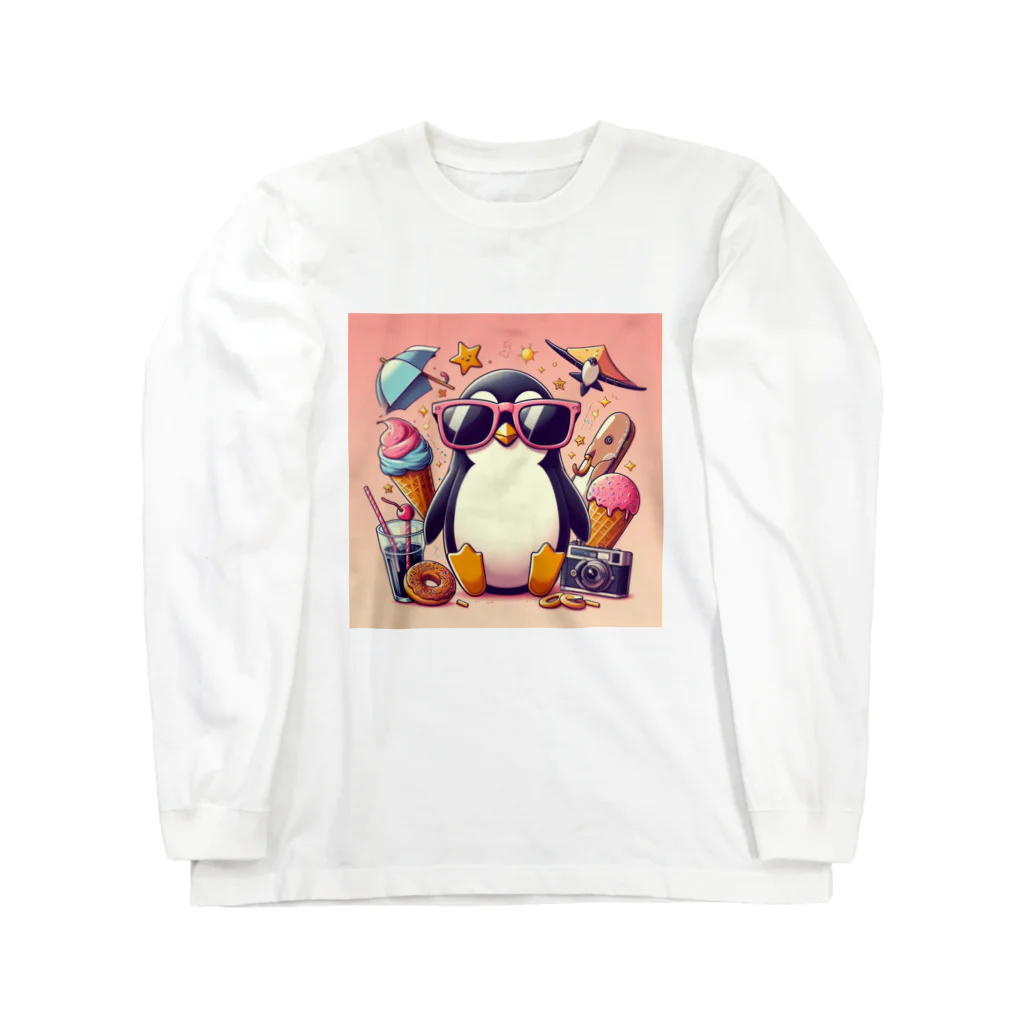 Design Harborのcool penguin ロングスリーブTシャツ