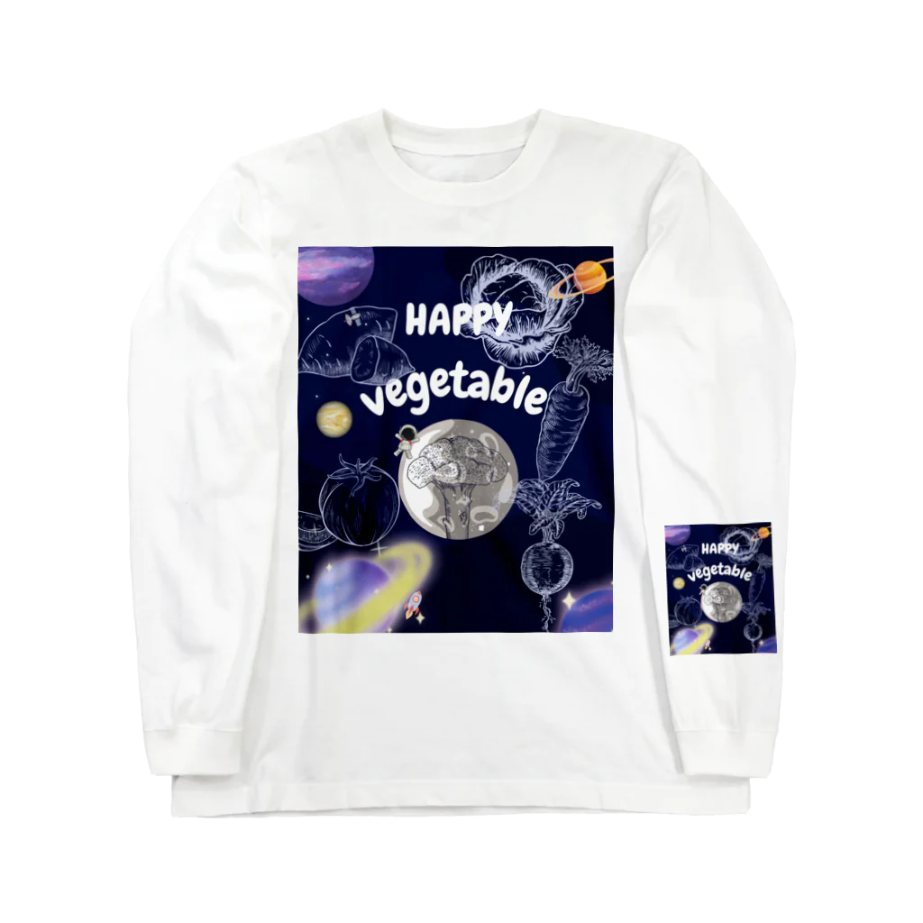 g_bの月とブロッコリー融合。みんなは野菜を食べよう Long Sleeve T-Shirt