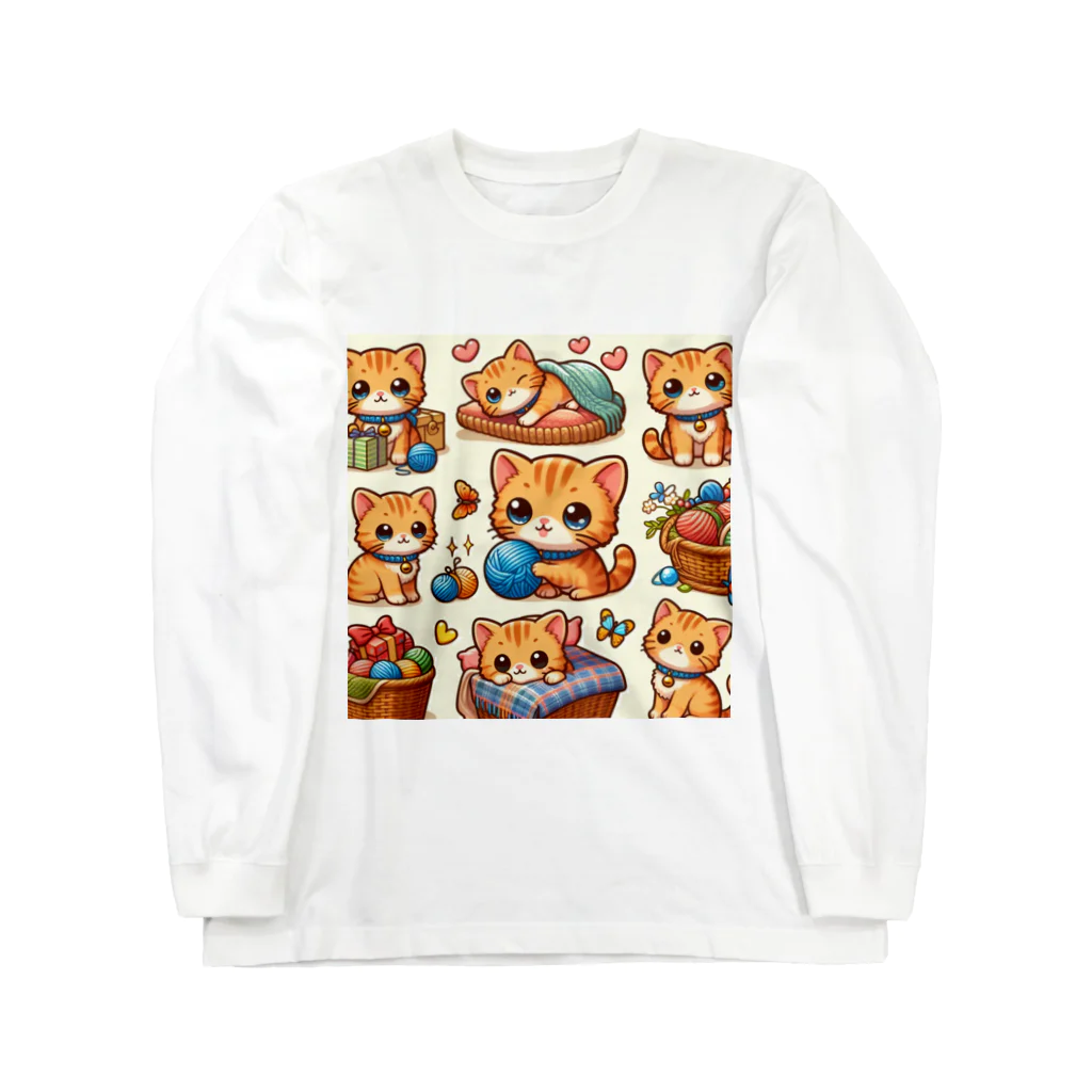 yos-1292583のねこニコばん ロングスリーブTシャツ