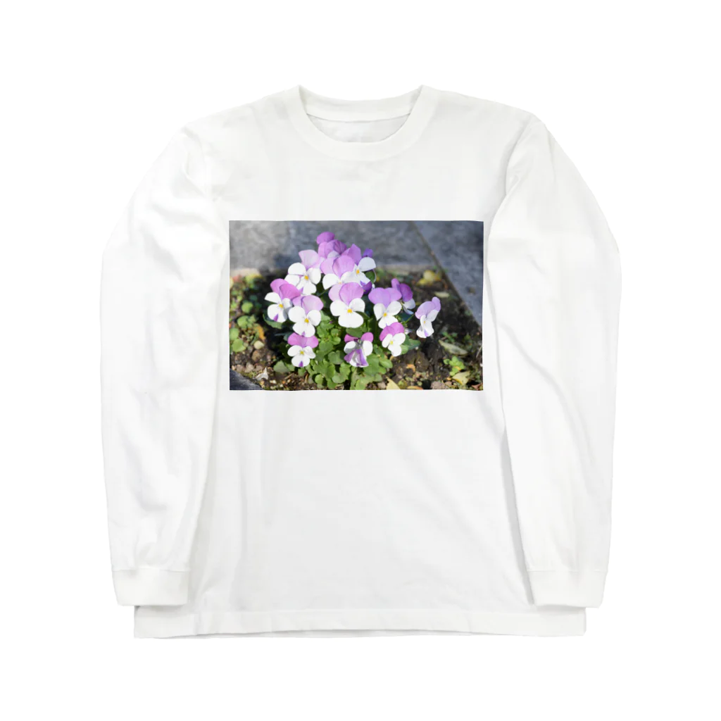 いといとにゃんこショップのパンジー Long Sleeve T-Shirt