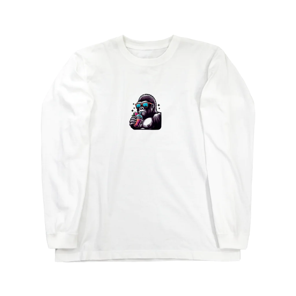 COOL Tigerのトロピカルゴリラ Long Sleeve T-Shirt