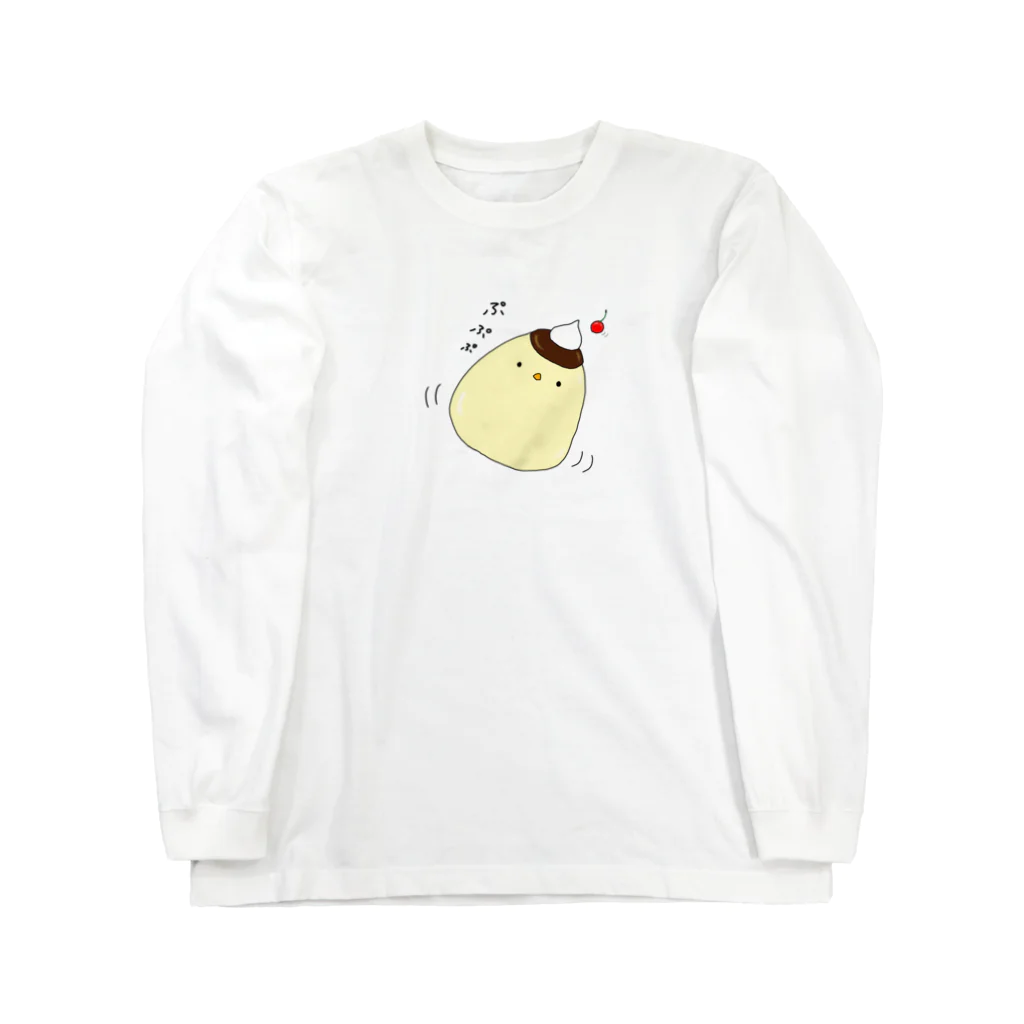 pudding_pipipiのぷぷひよこ ロングスリーブTシャツ