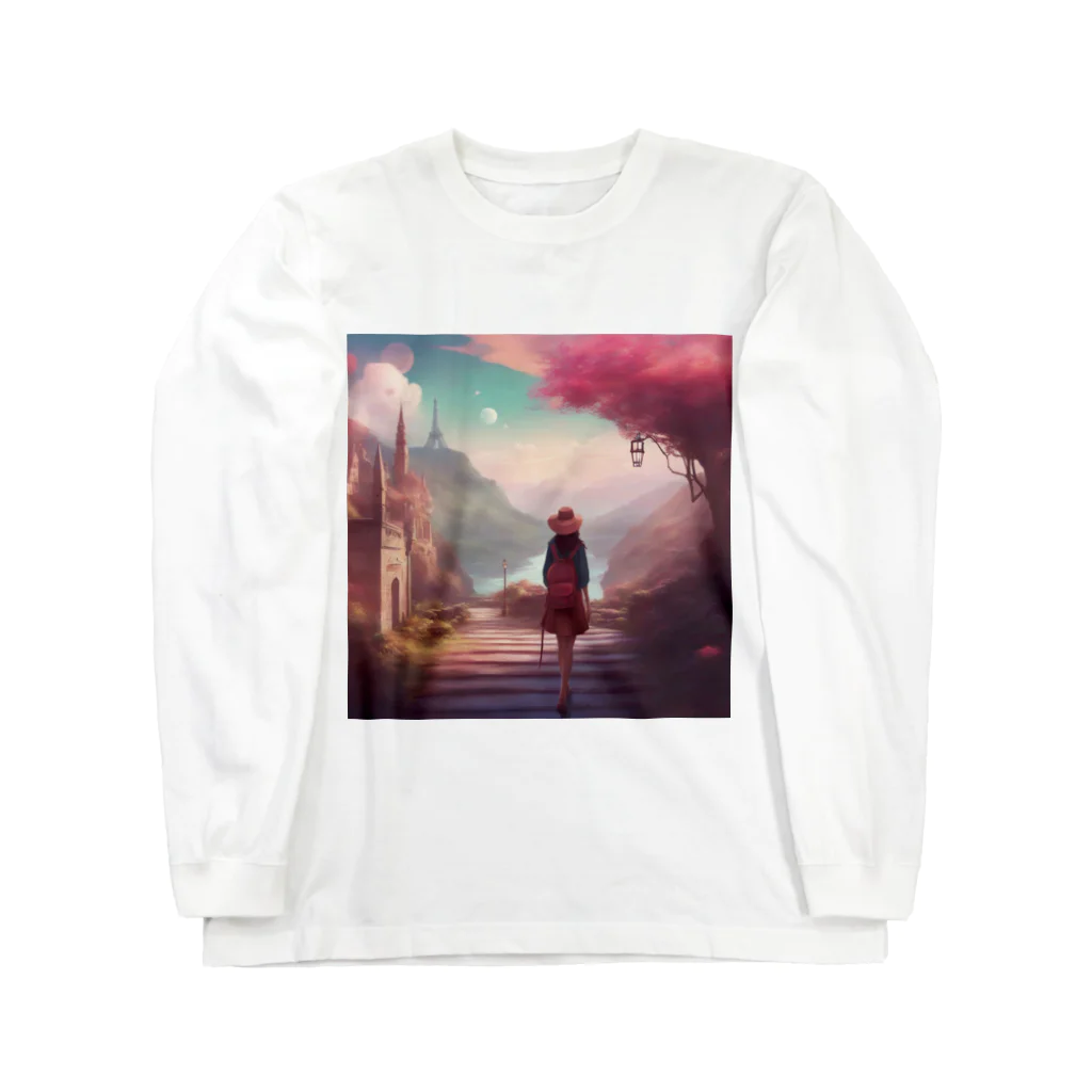 こにこの夢の街を歩く旅人 Long Sleeve T-Shirt