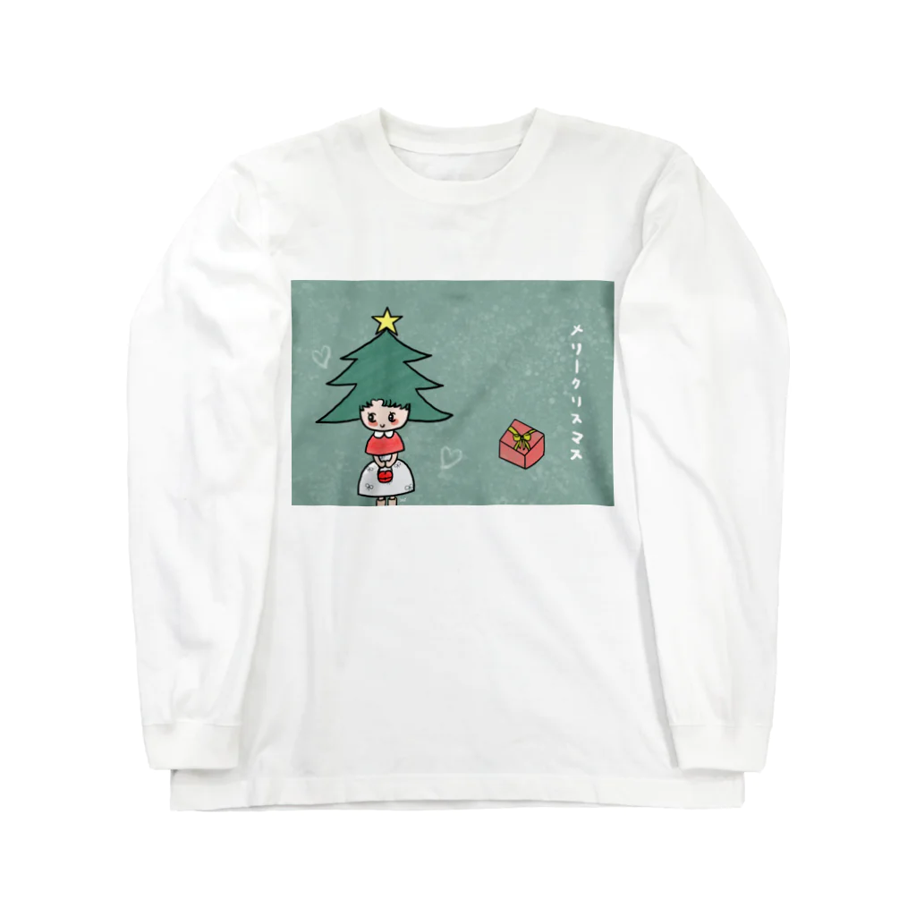 neokiwaruiのクリスマスガール ロングスリーブTシャツ