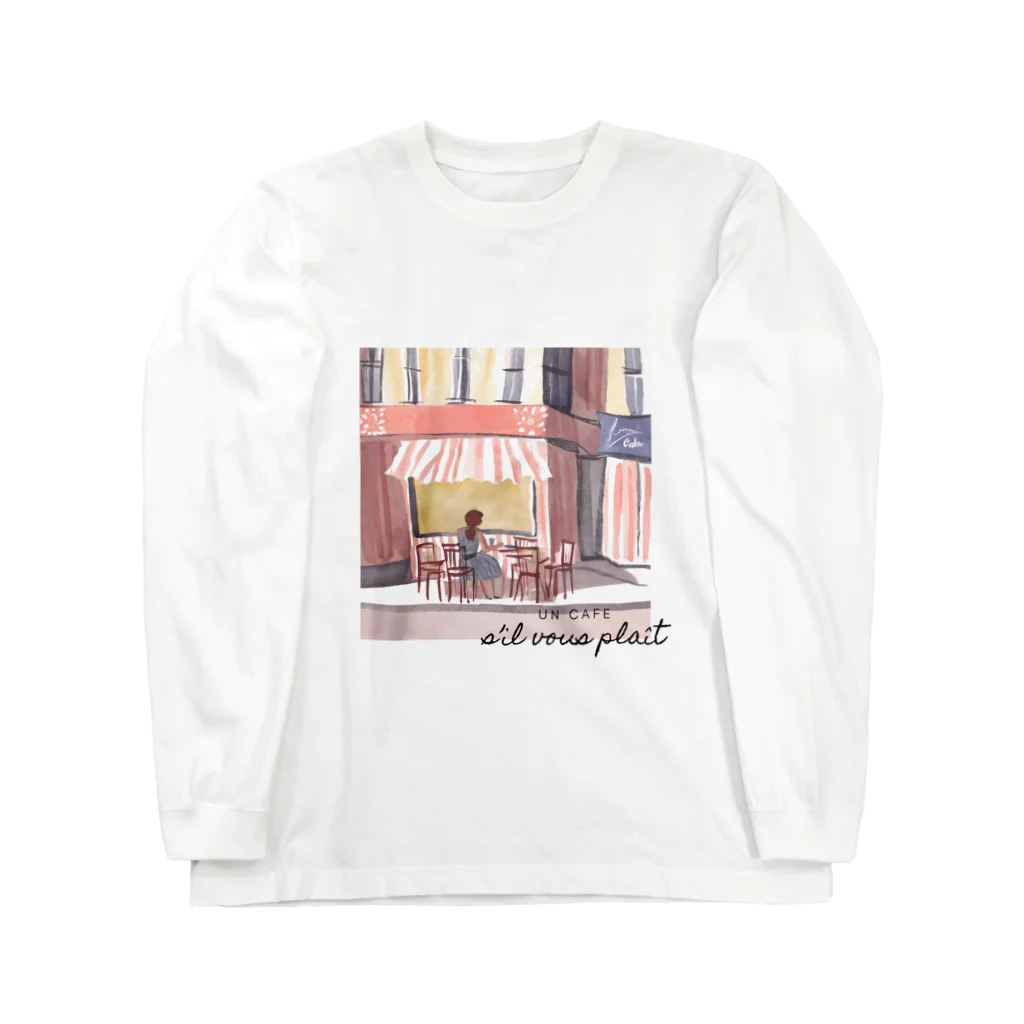 COZY ILLUSTRATION COMPANYのCAFE TIME Long Sleeve T-Shirt