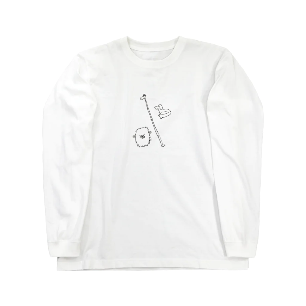 usugiriJacksonの誇張した動物 Long Sleeve T-Shirt