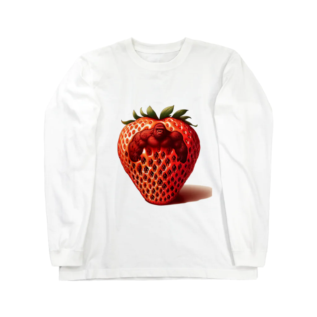 ゴリラショップのThe Mighty Gorilla Strawberry  Long Sleeve T-Shirt