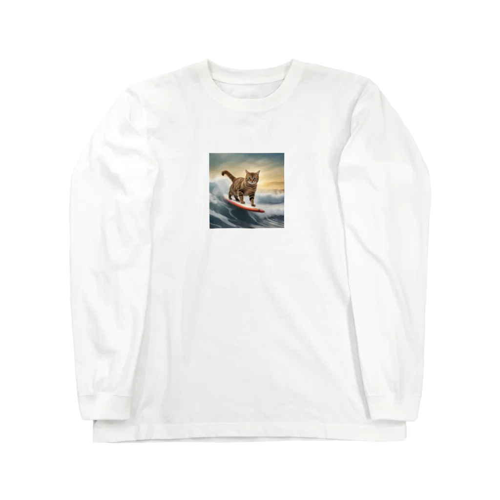 suguru12の波乗りキャット Long Sleeve T-Shirt