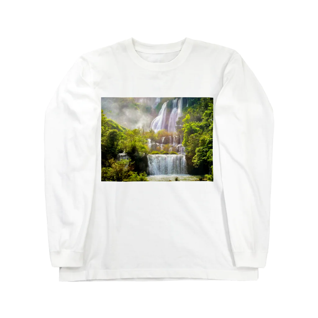 AQUAMETAVERSEの癒しな滝 アメジスト 2846 Long Sleeve T-Shirt