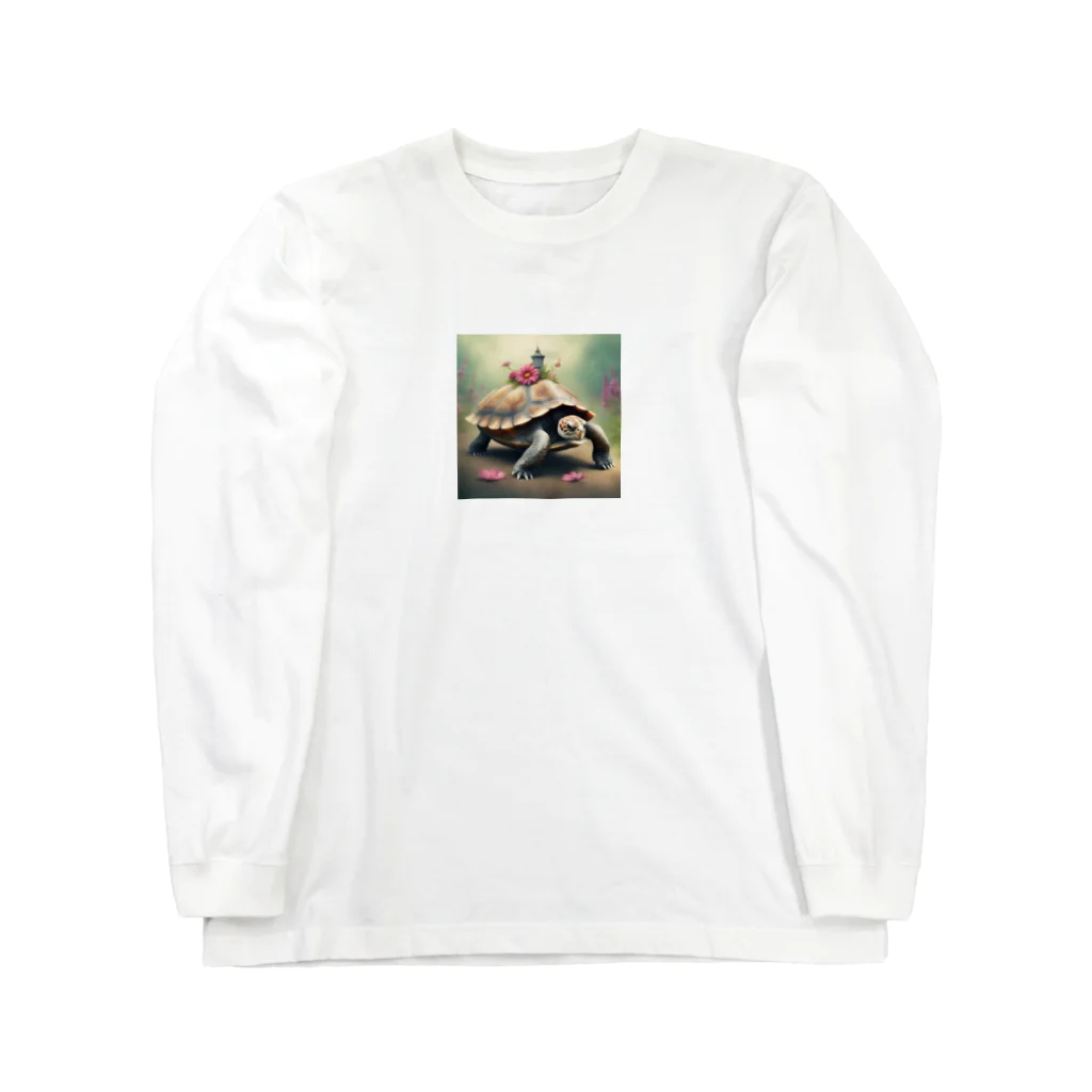 takka_555の癒される動物（カメ） Long Sleeve T-Shirt