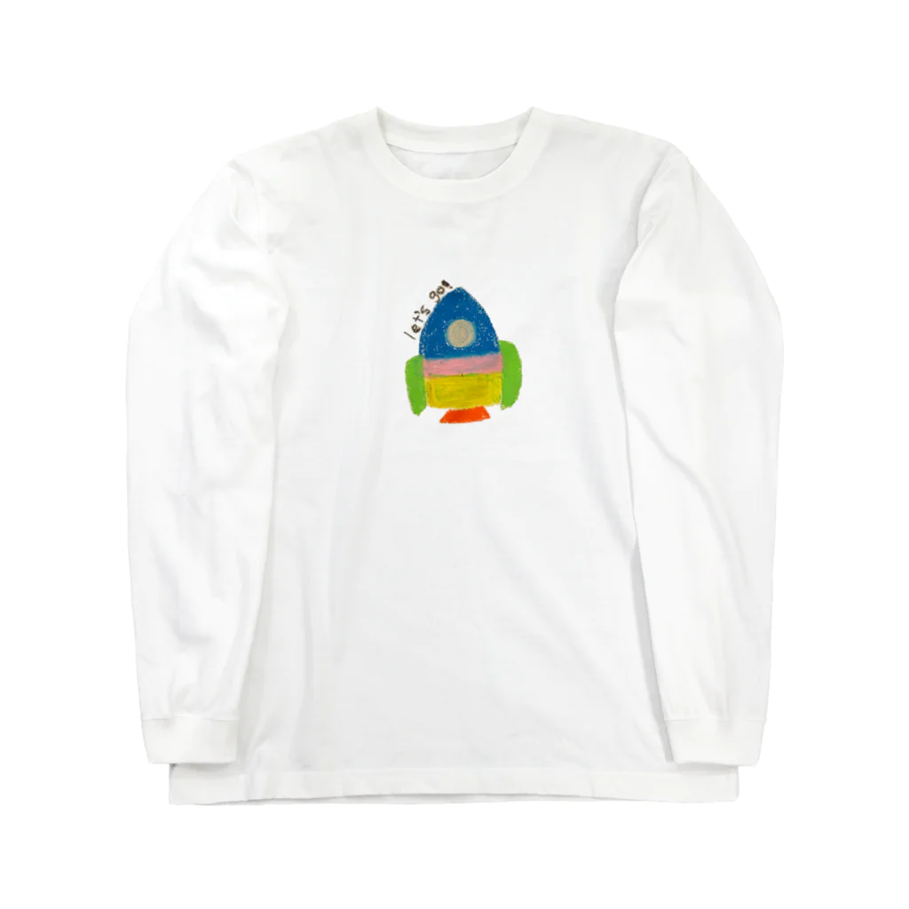 らくがきクレヨンのらくがきロケット Long Sleeve T-Shirt