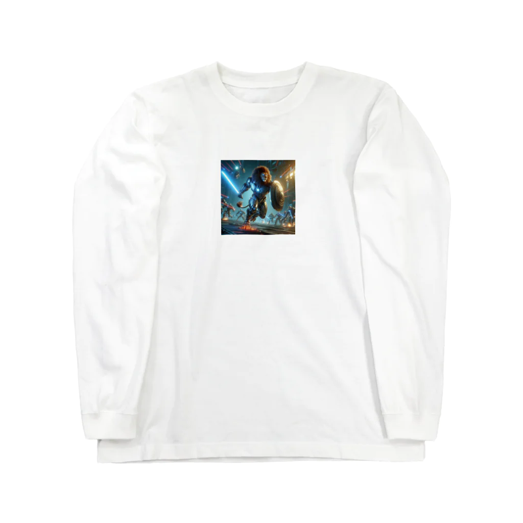 kumama07の出陣ライオンロボ Long Sleeve T-Shirt