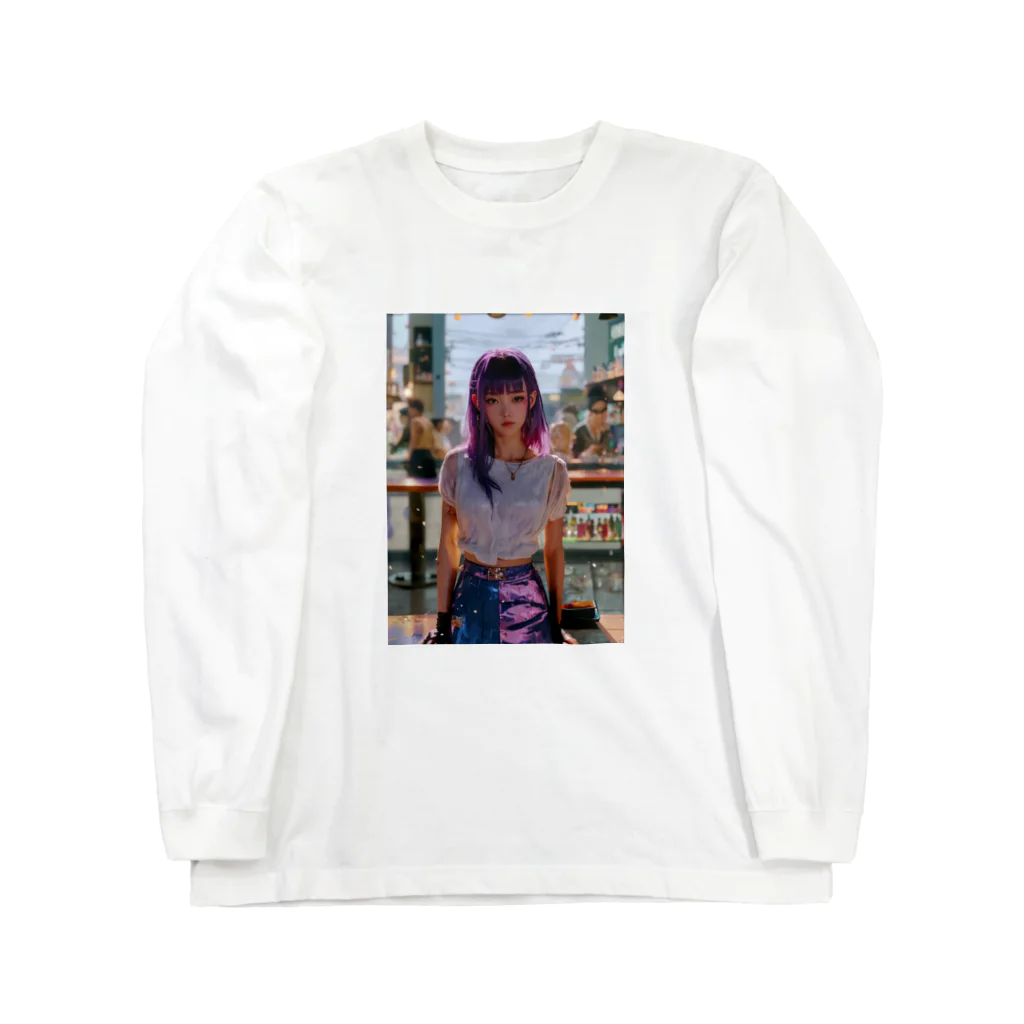 AI美女の館のスタイリッシュでカッコいい女性 Long Sleeve T-Shirt