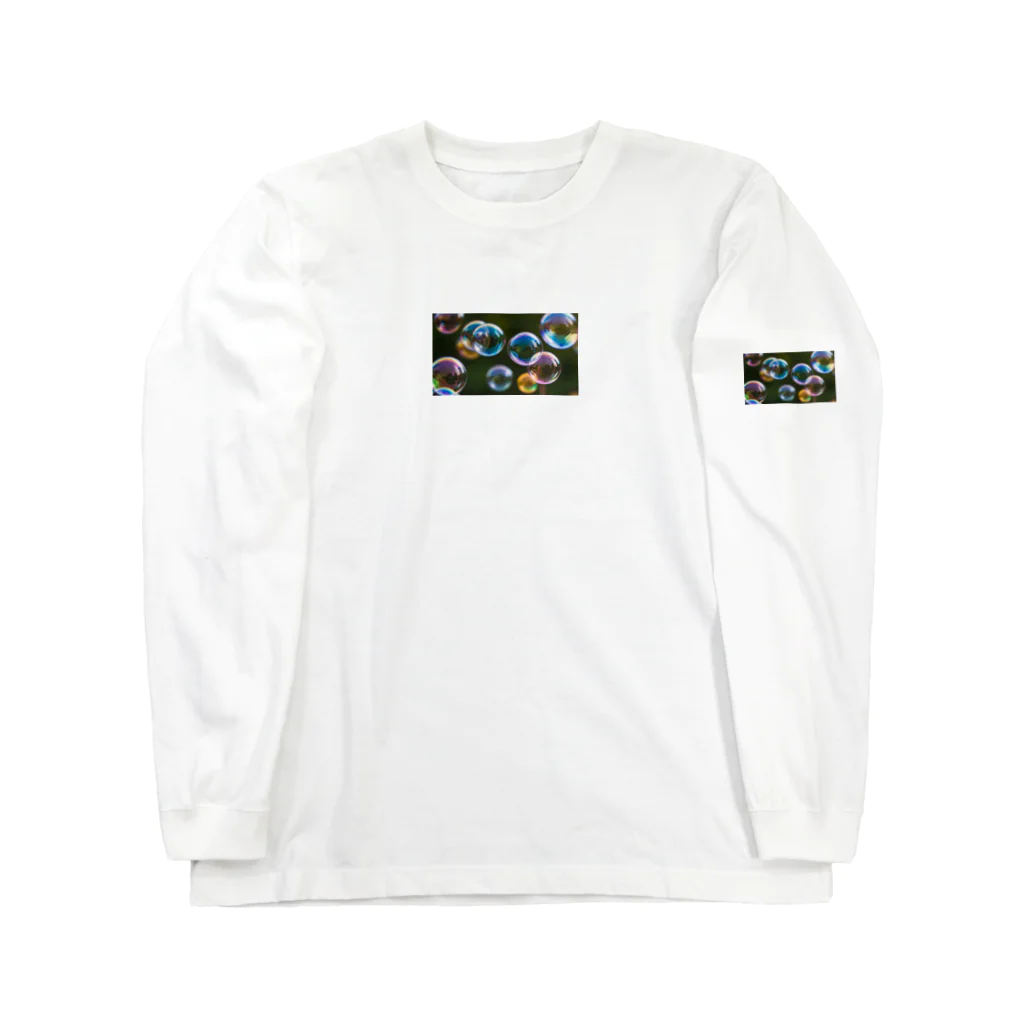 AQUAMETAVERSEの大小の輝くシャボン玉　BLUE PLUM  691 Long Sleeve T-Shirt