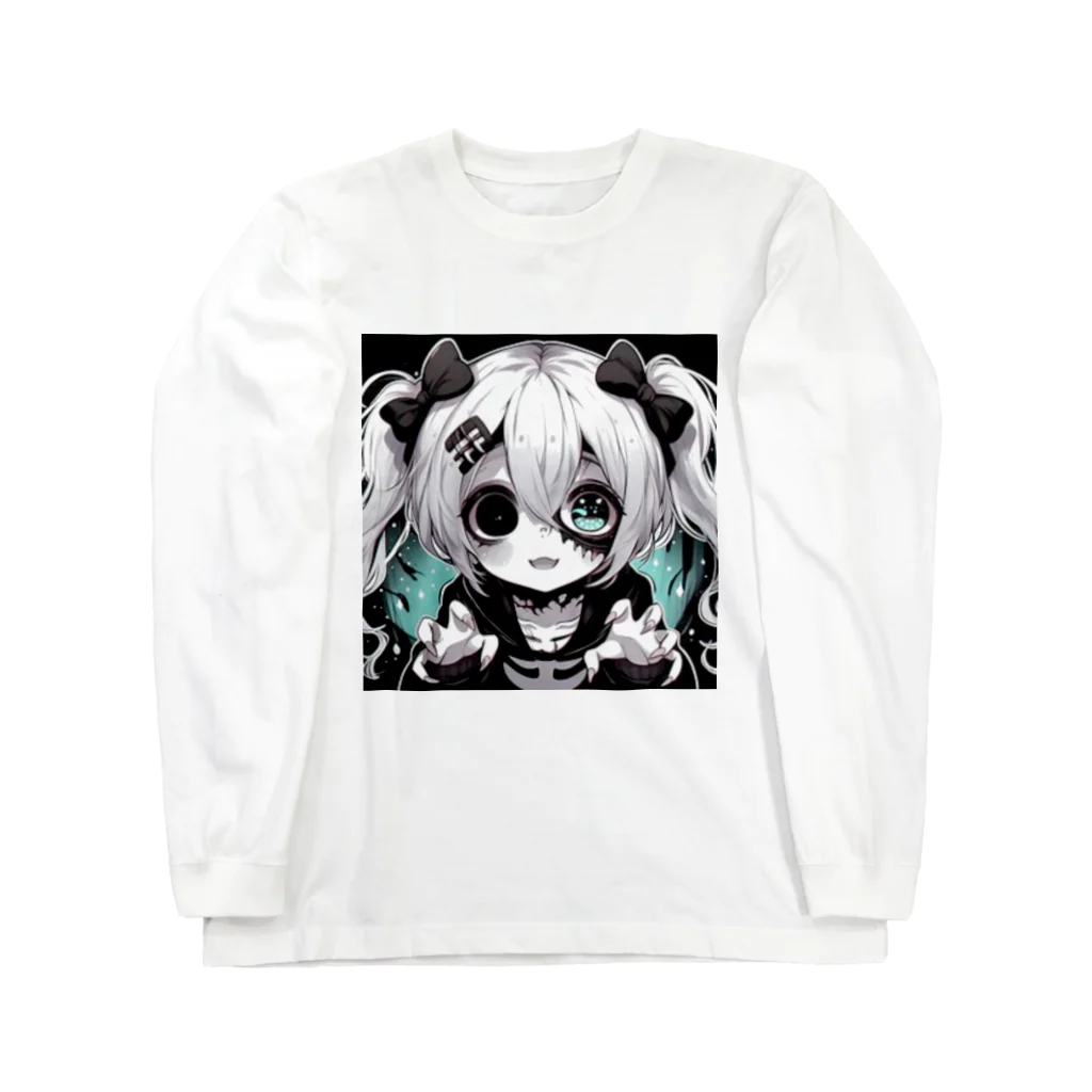 saitou1x4のホラー　かわいいグール１ ロングスリーブTシャツ