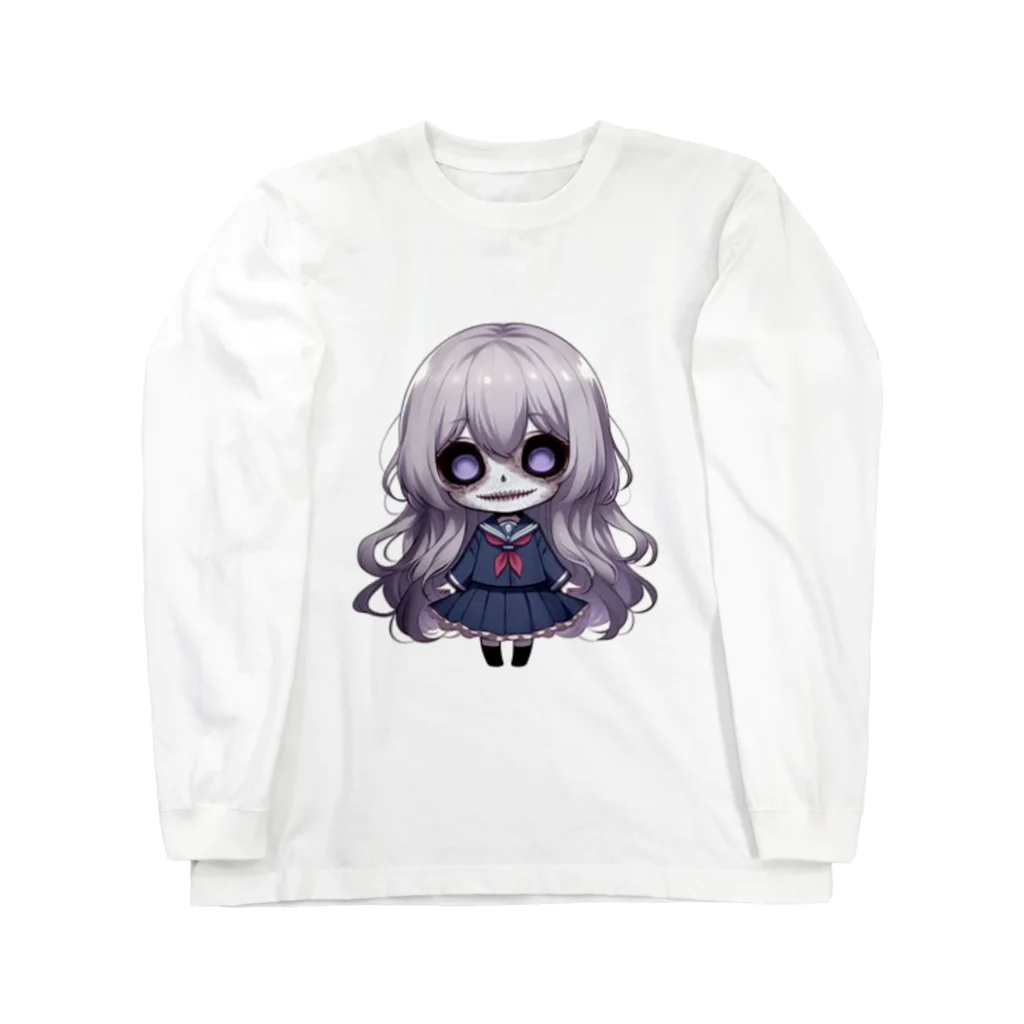 saitou1x4のホラー　かわいいグール３ ロングスリーブTシャツ