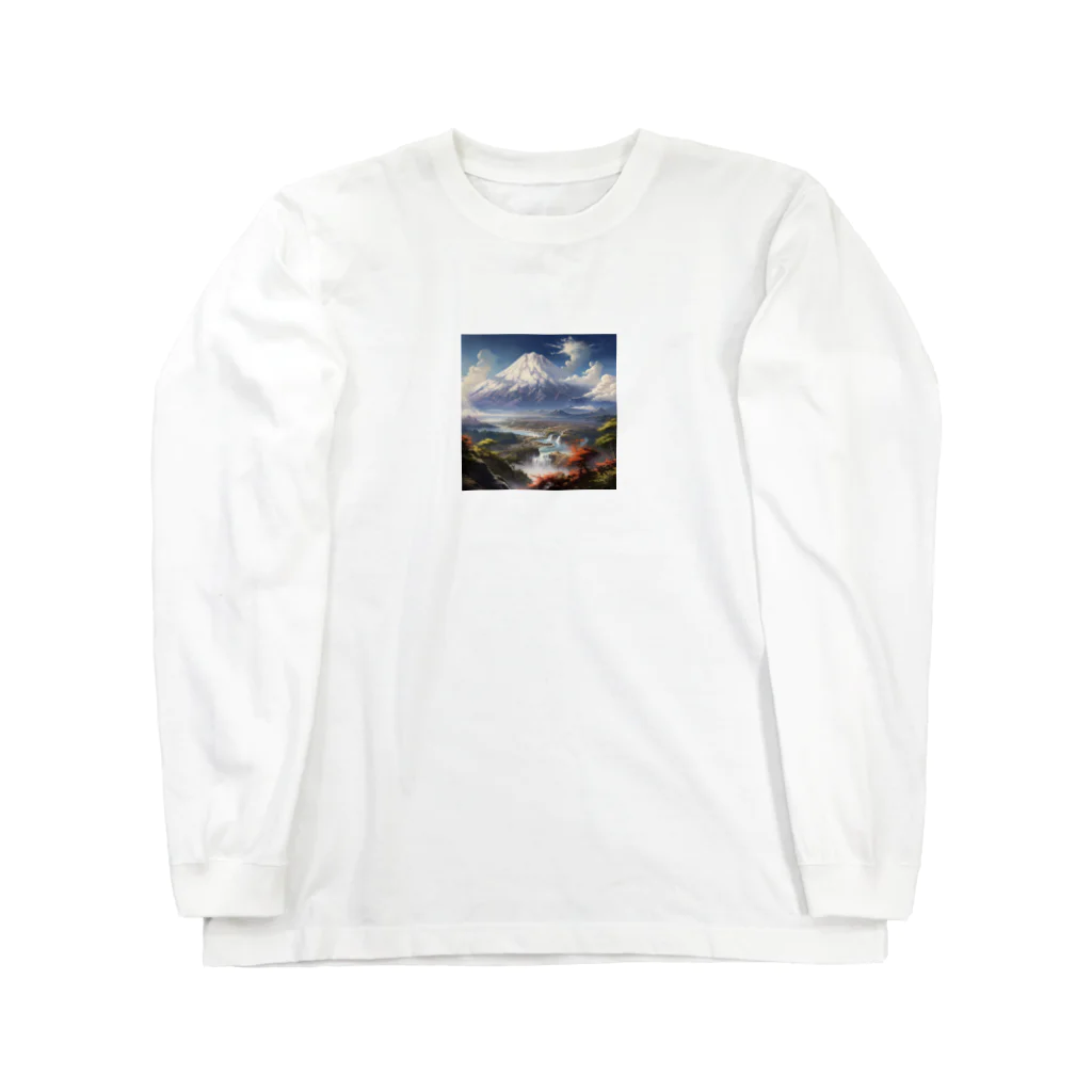 AQUAMETAVERSEの山の美しい風景　なでしこ1478 ロングスリーブTシャツ