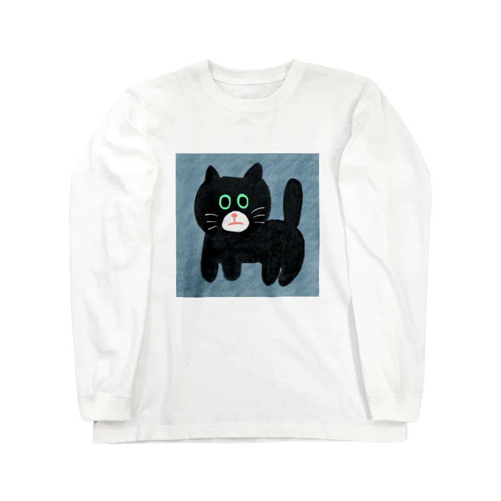 sara nerdのくろねこ ロングスリーブTシャツ