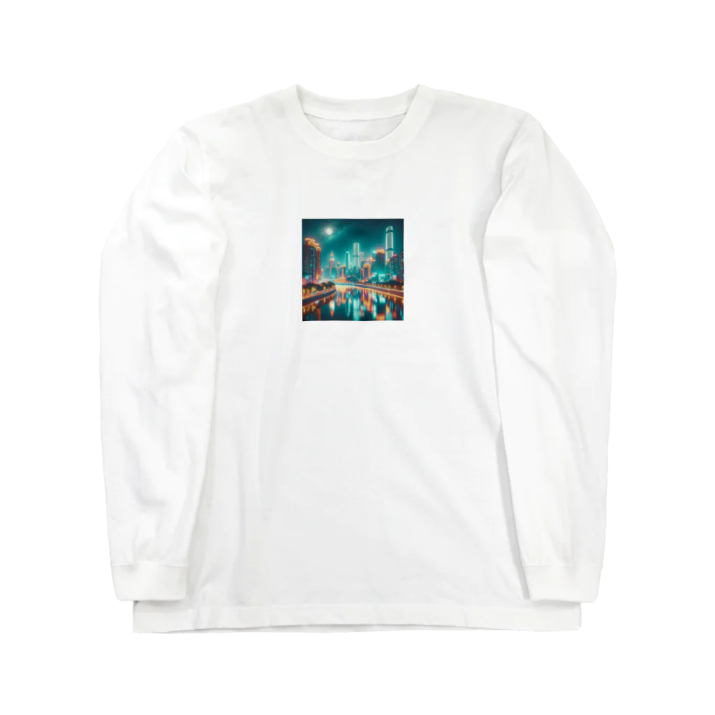 bobokeの夜景シリーズ Long Sleeve T-Shirt