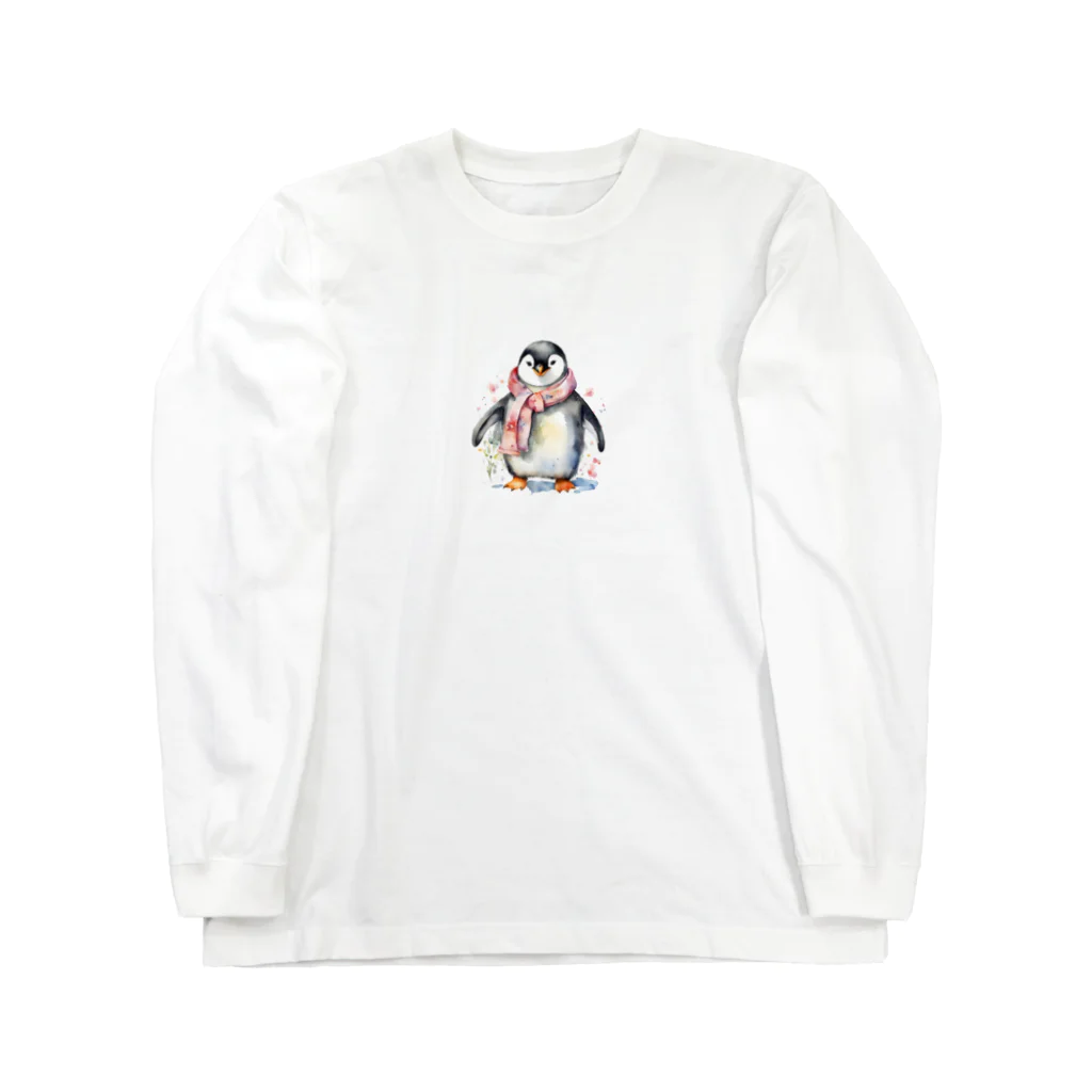 hakumenhonの春を迎えるペンギン Long Sleeve T-Shirt