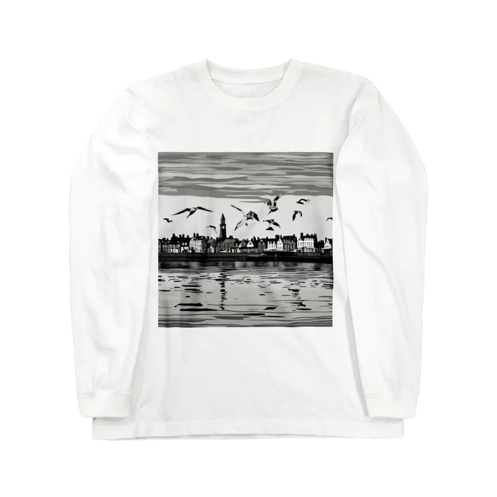 Kan-chanのさざ波と街並み Long Sleeve T-Shirt