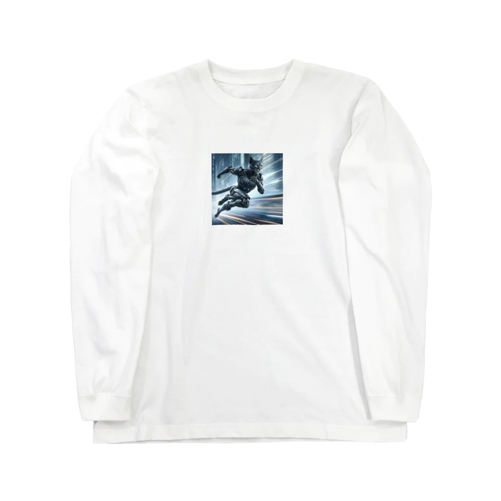 lonely_wolfの閃光を切り裂くチーター・ブレード Long Sleeve T-Shirt